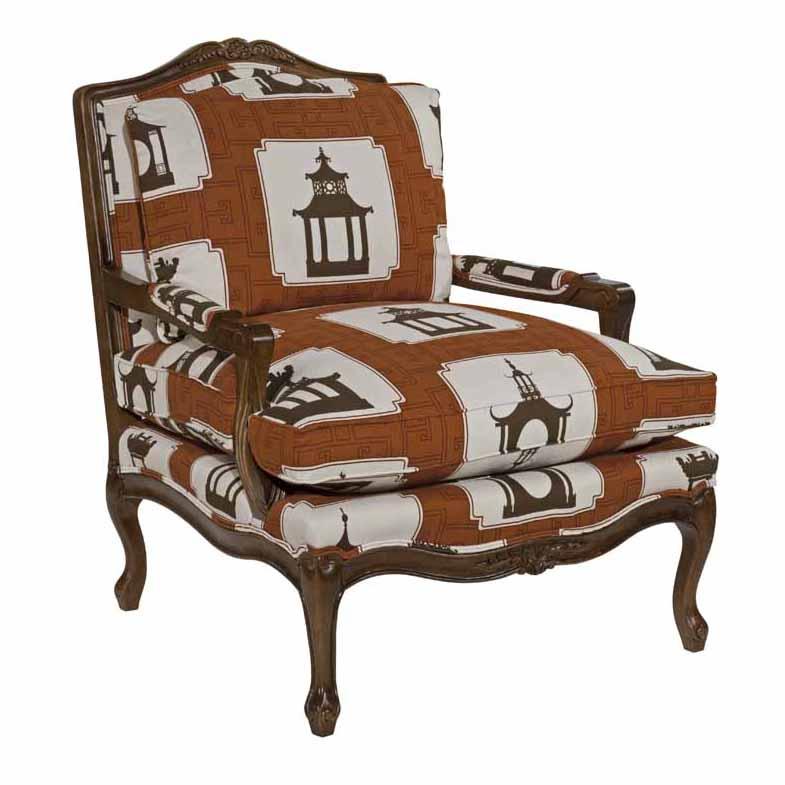 Exposed Wood Accent Chair